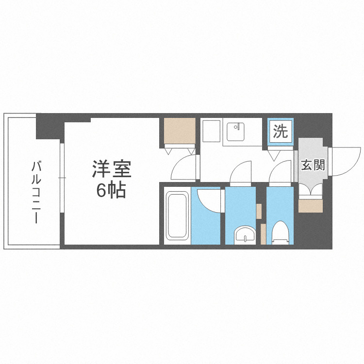 大阪市中央区玉造１丁目の賃貸マンションの間取り