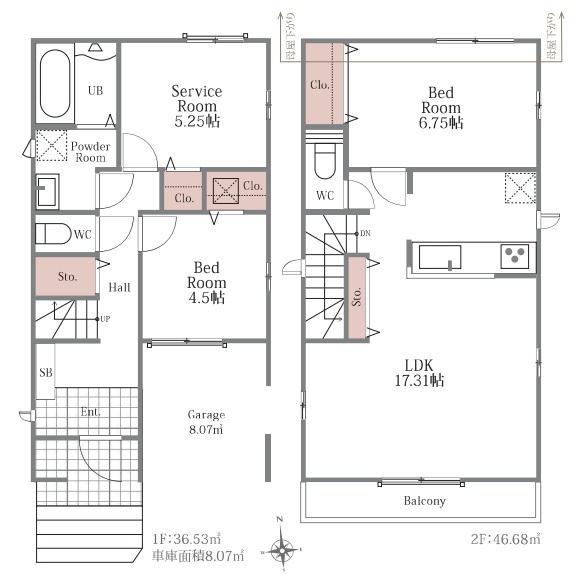 高槻市西冠　新築一戸建ての間取り|A号地