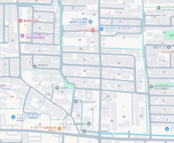 高槻市西冠　新築一戸建ての地図