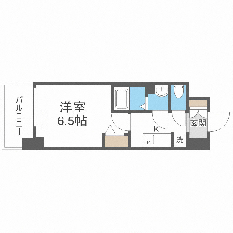大阪市浪速区敷津東１丁目の賃貸マンションの間取り