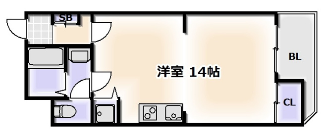 【間取り】 | ラムール難波南