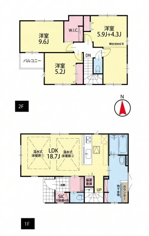 【間取り】 | 練馬区高松6丁目　新築分譲住宅　全5棟（成増店） | ※図面と現況が異なる場合は現況優先となります。
