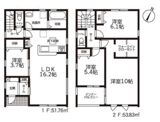 【間取り】 | 名古屋市守山区瀬古東3丁目1735-1【仲介手数料無料】新築一戸建て　1号棟