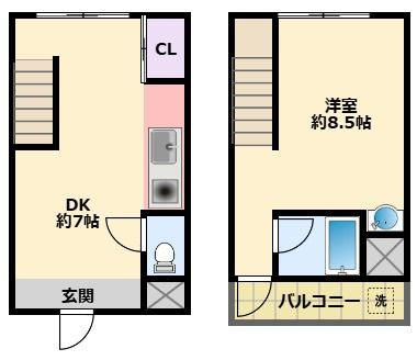 コンパクトメゾネット２１の間取り