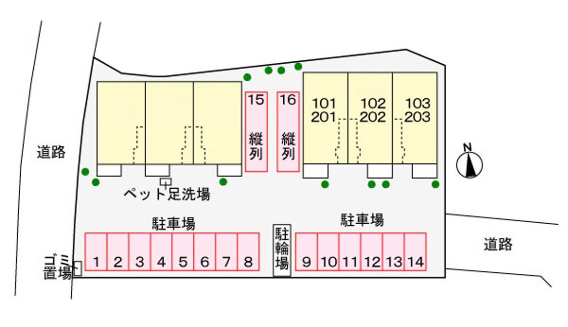 ノース・コアンＢの駐車場