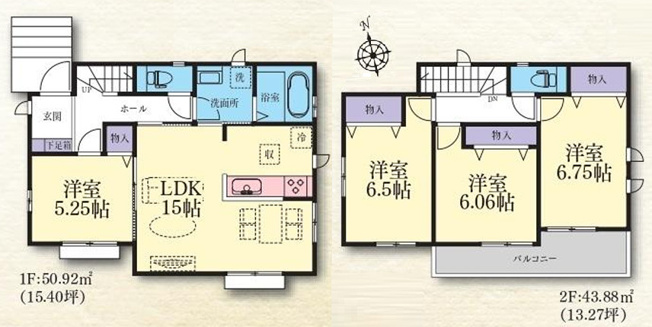 【間取り】 | 厚木市松枝２丁目　全１６棟　新築住宅