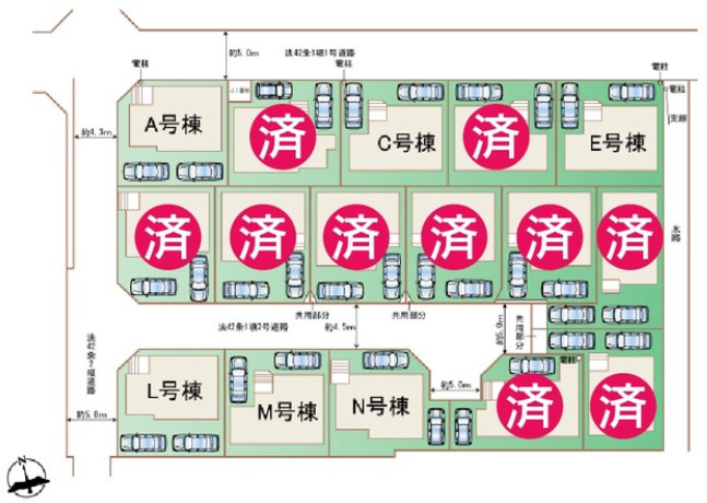 【区画図】 | 厚木市松枝２丁目　全１６棟　新築住宅