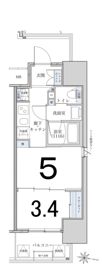 【間取り】 | パークアクシス名古屋山王橋