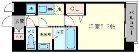 プレサンス難波セレクトの間取り