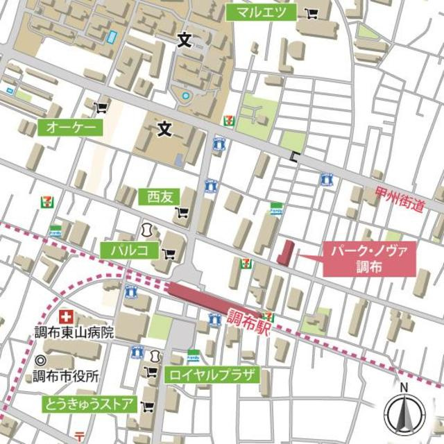 パーク・ノヴァ調布の地図