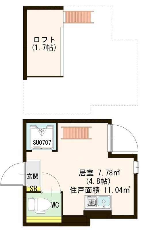 ハーモニーテラス大山西町の間取り|間取りです。