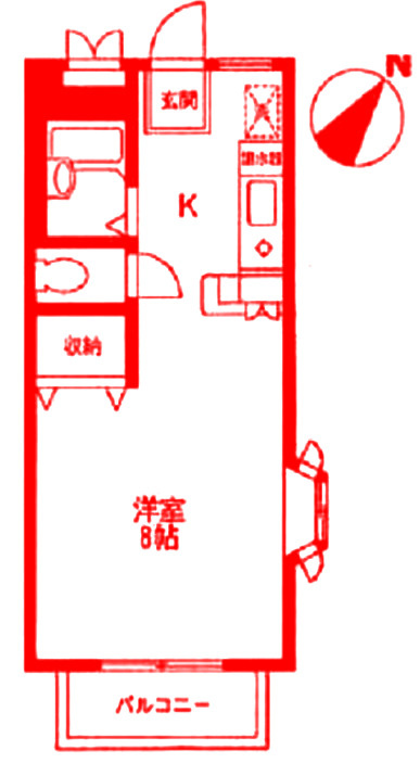 藤沢市鵠沼花沢町の賃貸マンションの間取り