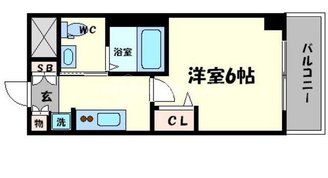 エステムプラザ難波ウエストⅡプレディアの間取り