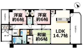 【間取り】 | リソシエ栗東グランディス