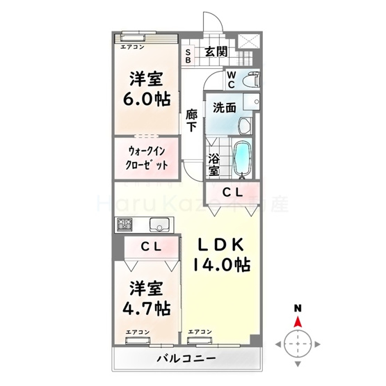 【間取り】 | ロビニア若草【名古屋市賃貸・エアコン3台】
