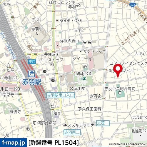 ルーブル赤羽の地図