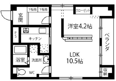レイマンションクレセントの間取り