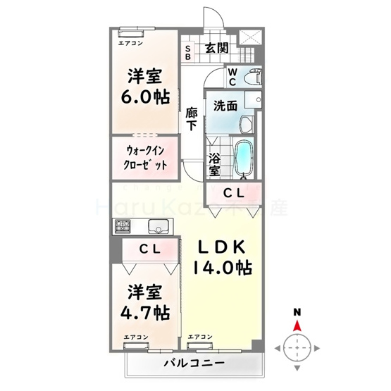 【間取り】 | ロビニア若草【名古屋市賃貸・エアコン3台】