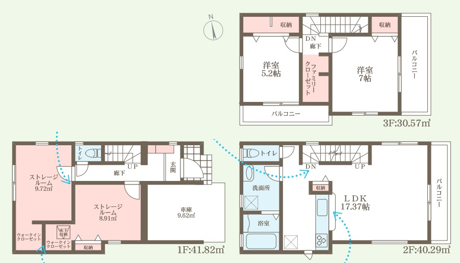 枚方市渚元町　第4期　新築一戸建ての間取り|1号地