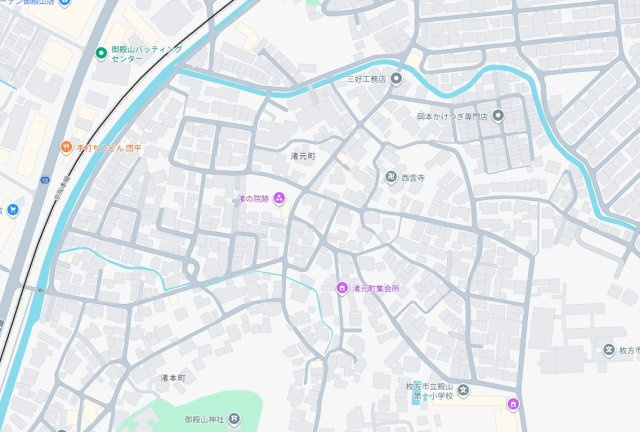 枚方市渚元町　第4期　新築一戸建ての地図