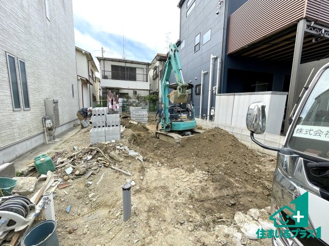枚方市渚元町　第4期　新築一戸建ての外観|現在の進捗状況です！順調に作業進行中、完成が待ち遠しいです！詳細の間取り等、お気軽にお問い合わせください！