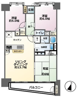 【間取り】 | ナイスアーバン御幸本町