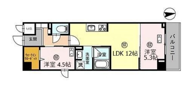 シスネ難波宮の間取り|現状有姿　　階数で色が違います