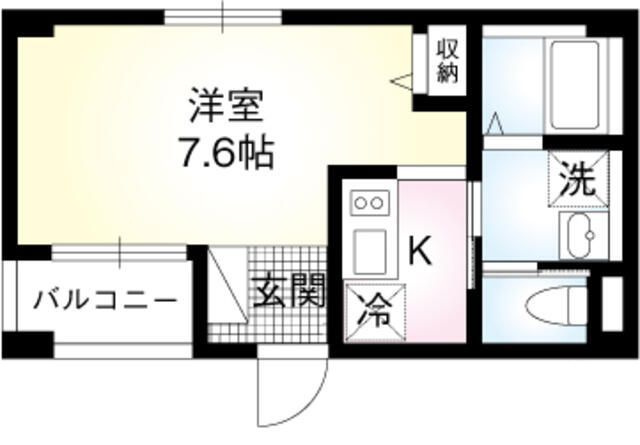 ｂ’ＣＡＳＡ　Ｔａｔｅｋａｗａの間取り|間取りです。