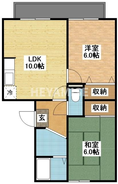 ホームタウン若葉Aの間取り
