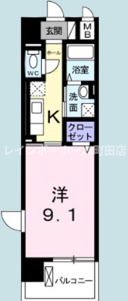 エスポワール南林間※初期費用分割あと払いサービス利用可能物件の間取り
