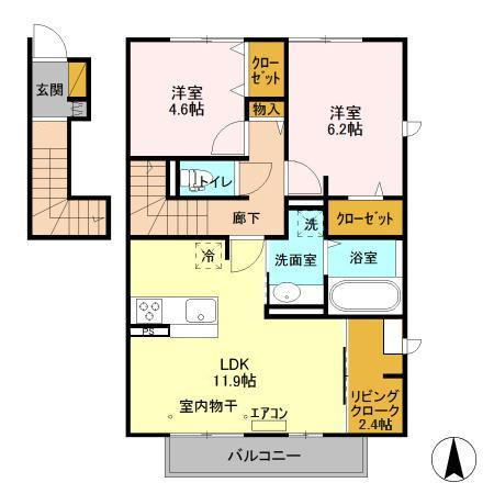 フェリス酒井根　Ⅰ の間取り