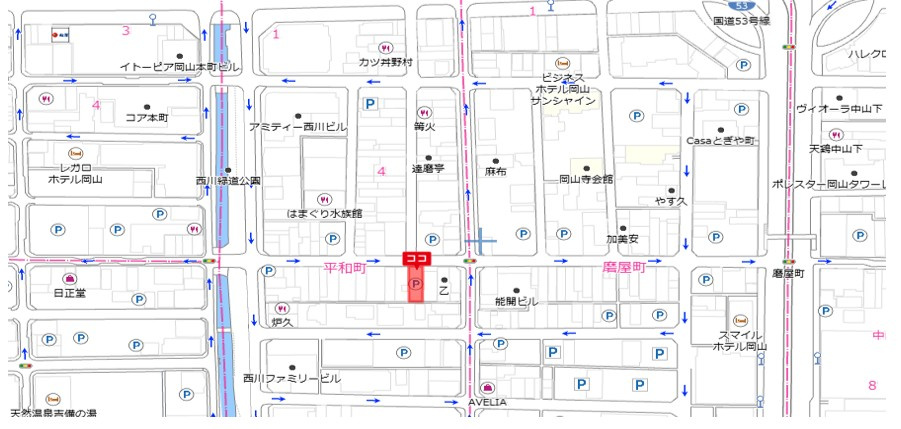 ジャストビル平和町の地図