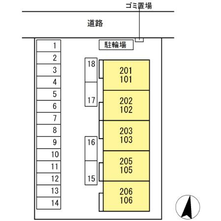 D crest 高柳の区画図