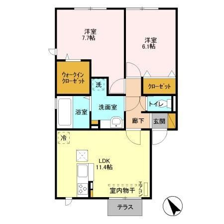 【間取り】 | バードネイチャーC棟