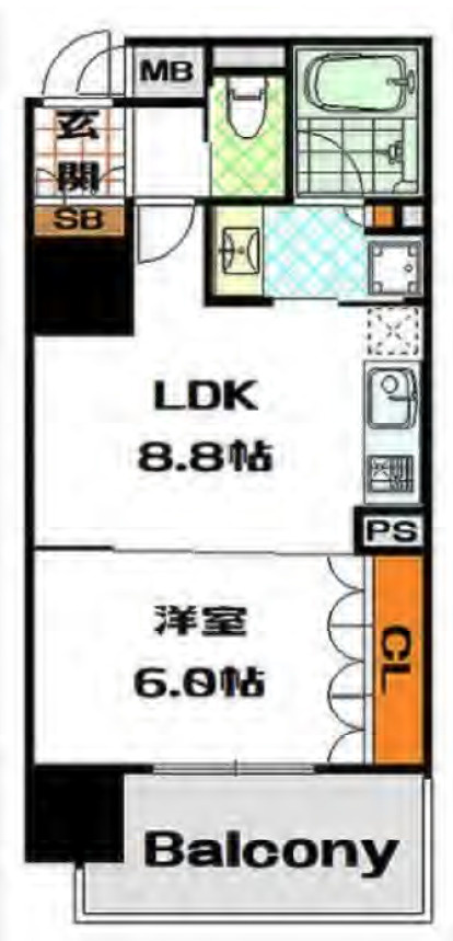リーガル南堀江の間取り