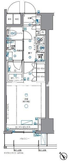 北区堀船２丁目の賃貸マンションの間取り
