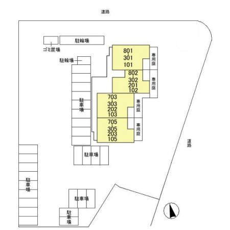 サンピタリア東船橋の区画図