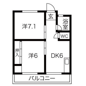 【間取り】 | クリーンハイツ豊里