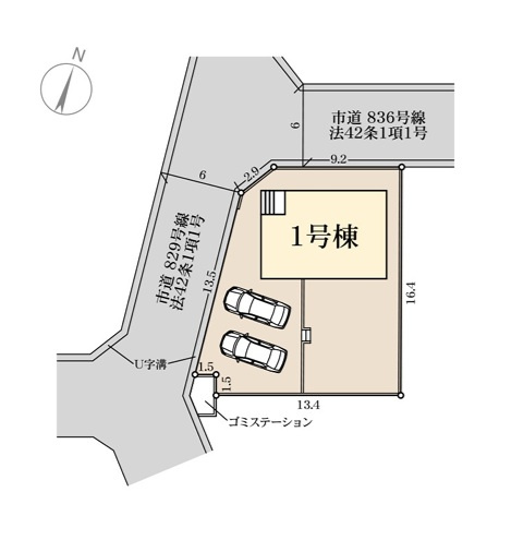 リーブルガーデン  ひたちなか東石川　第14　限定1棟！の前面道路含む現地写真|前面道路幅6.0メートル、開放的な角地です。
同メーカー完成物件の内覧可能です。資金計画のご相談もお任せください。