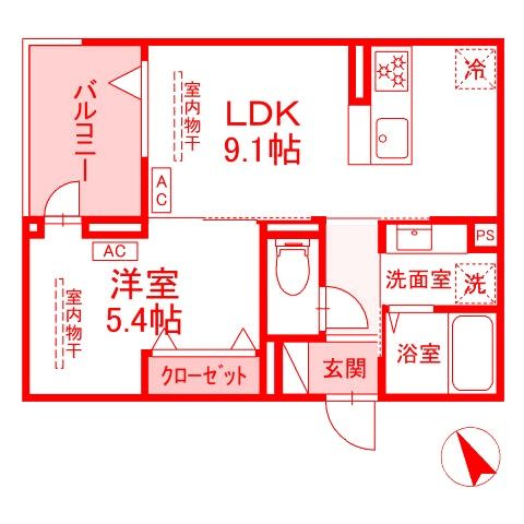 藤沢市鵠沼石上３丁目のアパートの間取り|使いやすい間取りです♪