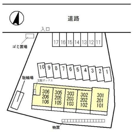 グレイス戸出の区画図