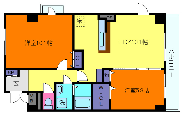 エアリーヒルズ芦屋の間取り