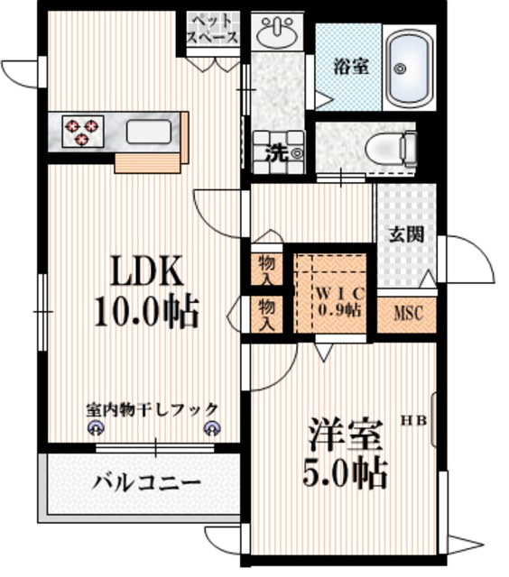 メゾン・エスポワール町屋の間取り|★ペット飼育可能★