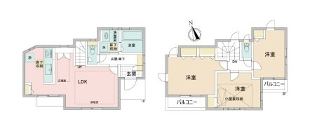 板橋区赤塚４丁目戸建の間取り