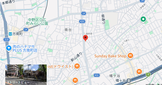 グランテラス南台の地図