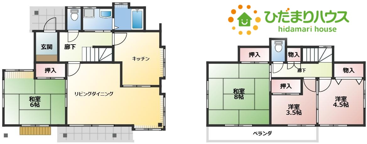 上尾市井戸木1丁目　中古戸建の間取り