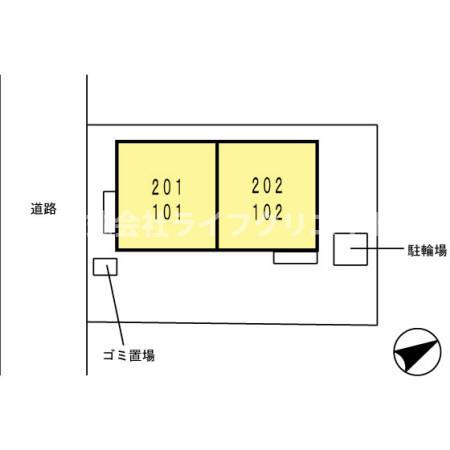 セジュール日野本町の区画図