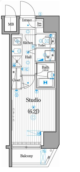 北区王子３丁目の賃貸マンションの間取り