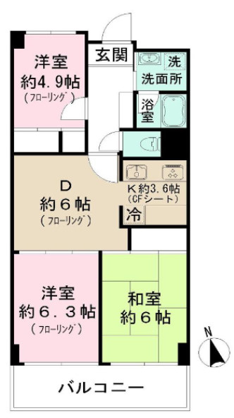 武蔵野ビューハイツの間取り
