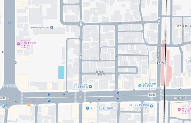 京都市南区西九条川原城町　第1期　売土地の地図